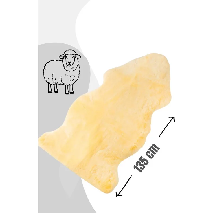 Fellhof Babylammfell, Medizinisches Lammfell für Bett, 100 % Merino mit optimaler Temperatur- und Feuchtigkeitsregulation (135 cm)