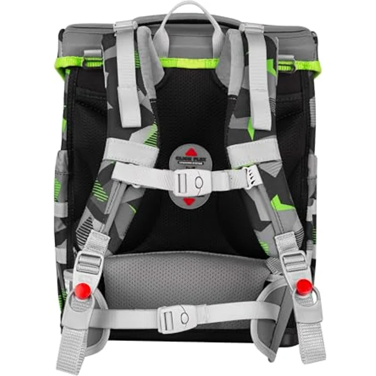 McNeill ERGO COMPACTO Schulranzen Set, 5-teilig, ergonomisch mit ClickFlex-Rückensystem und Reflektoren, grau – Bild 5