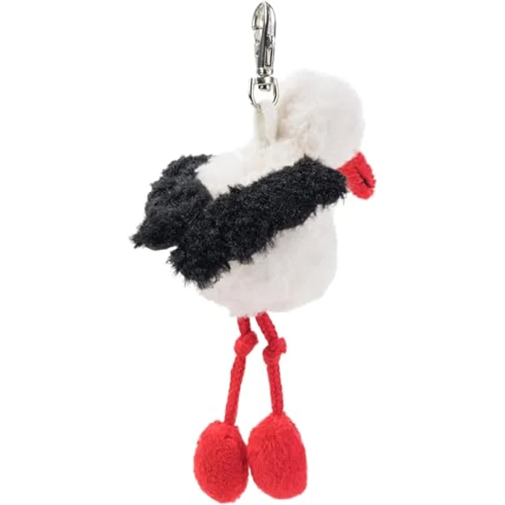 Schaffer Schlüsselanhänger Storch Dudu, Weiß - Kuscheliger Plüsch Schlüsselanhänger mit Karabinerhaken, maschinenwaschbar – Bild 4