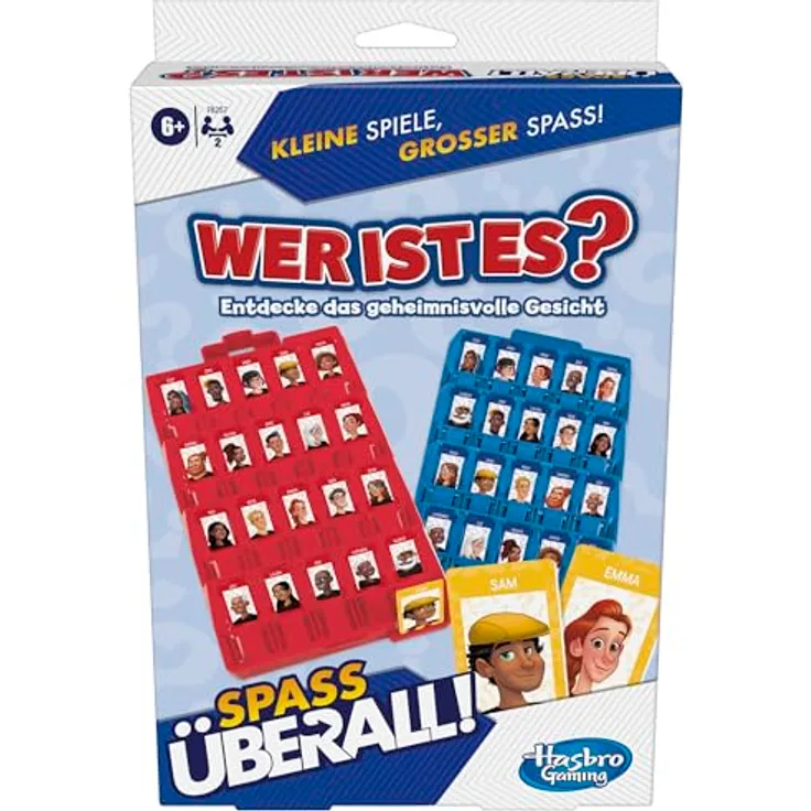 Hasbro Gaming Wer ist es? - Kompakt, Brettspiel für Kinder ab 3 Jahren, mit klassischen Spielmechaniken