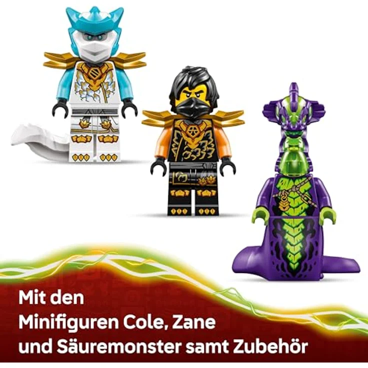 LEGO NINJAGO Coles Action-Mech und Drachen-Zane, Spielzeug mit 3 Minifiguren und Ausrüstung für Kinder ab 7 Jahren, Modell 71854 – Bild 5