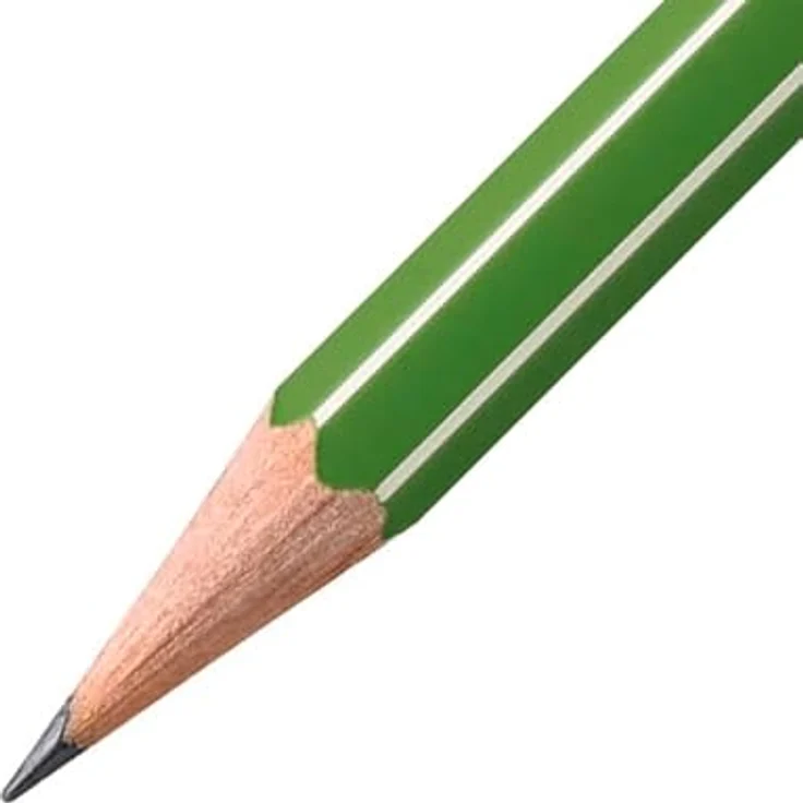 STABILO Bleistift GREENgraph 6003, 12er-Pack HB (mittelweich), Sechskant, grün, ohne Radiergummi – Bild 3