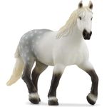 Schleich Percheron Stute, Kaltblutpferd in Schimmel-Fellfarbe, 19 cm, Farm World (13971)