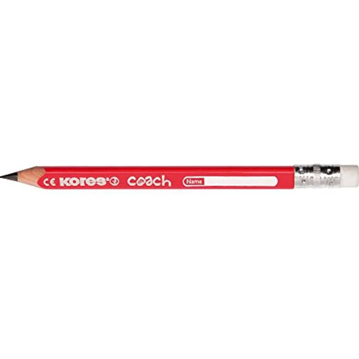 Kores Trainer Jumbo-Bleistifte für Kinder, ergonomische dreieckige Form, weiche HB-Mine, Radiergummispitze, 12er-Pack schwarz