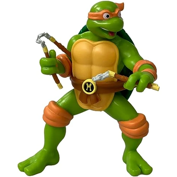 TORTUGAS NINJA Michelangelo TMNT Figur, 9 cm handbemalt, nicht beweglich, Sammelfigur – Bild 1
