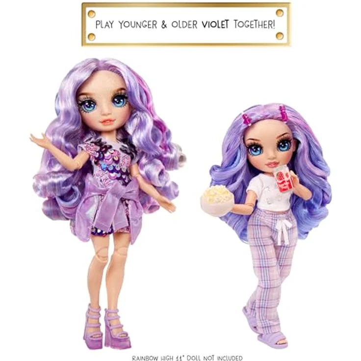 Rainbow High Anziehpuppe Junior High PJ Party Fashion Doll Violet (Purple) – Bild 4