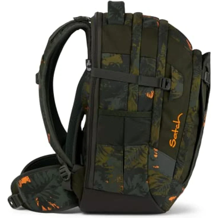satch Match Schulrucksack Set 2tlg. inkl. Schlamperbox (Jurassic Jungle) - nachhaltig, reflektierend, gepolsterte Gurte – Bild 5