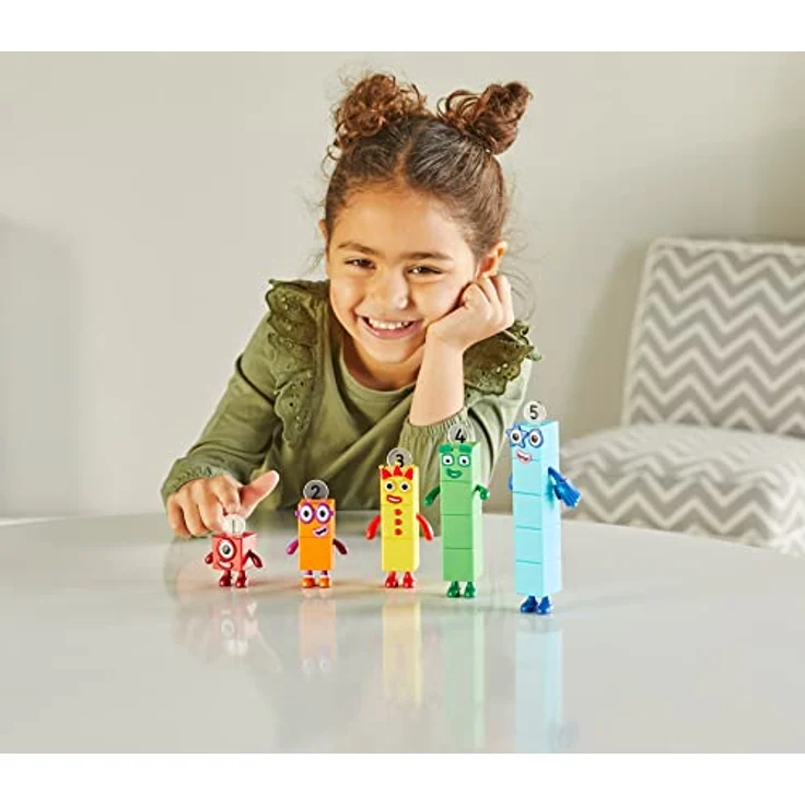 Learning Resources HM95356-UK Freunde Fünf, Offizielles Sammelspielzeug, enthält die Numberblocks Eins, Zwei, DREI, Vier & Fünf, perfekt zum Aufstellen & mit beweglichen Armen für realistisches Spiel – Bild 9