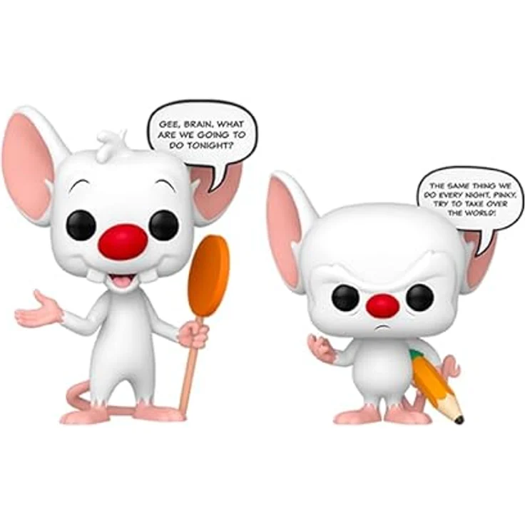 Funko Pop! Animation: Pinky & The Brain - Glow in the Dark Spezial Edition 2-Pack mit Echtheitsprüfung – Bild 2