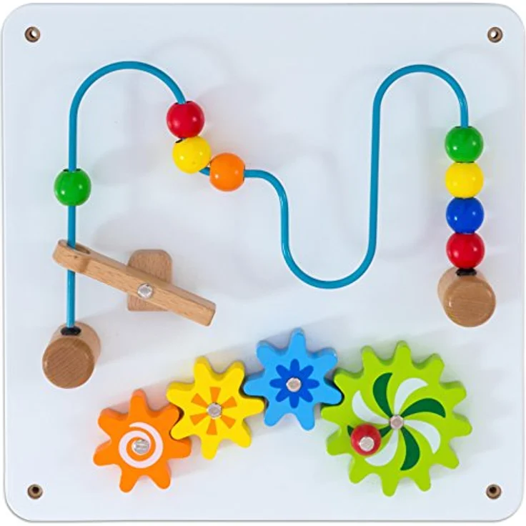Betzold Motorikbrett Wandelemente Set 1, 6er-Set – Holz-Wandspielset für Kinder, fördert Motorik und Sinneswahrnehmung – Bild 6