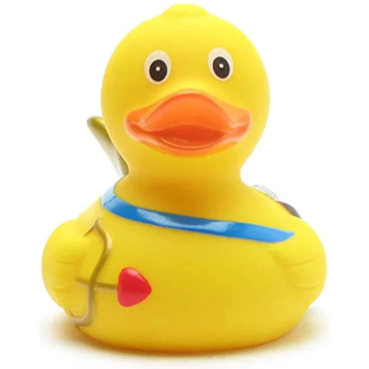 Duckshop Badeente - personalisierbar (Amor Ente) mit eigenem Wunschtext, 8 cm, aus Vinyl – Bild 5