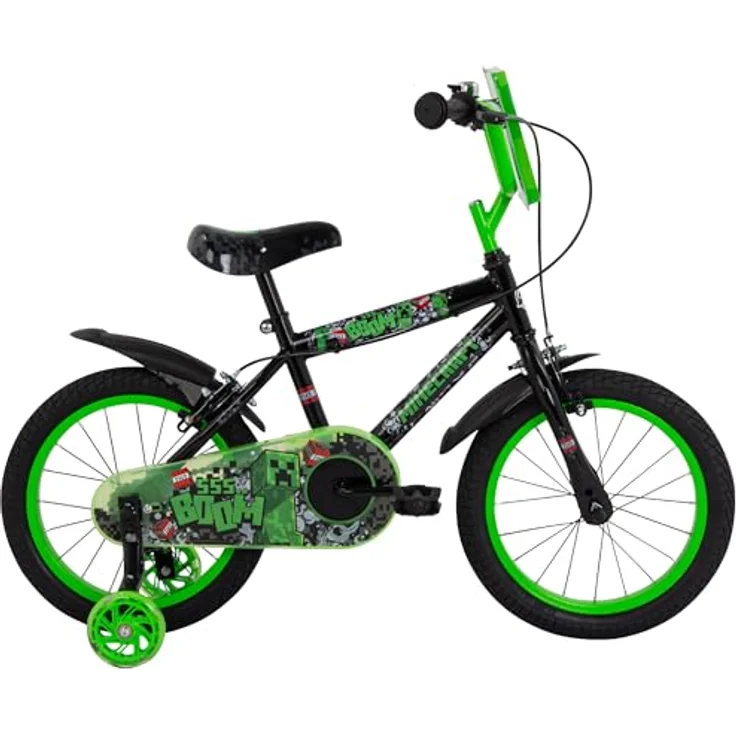 Huffy Minecraft 16" Kinderfahrrad für 5-7 Jahre, schwarz mit abnehmbaren Stützrädern für mehr Sicherheit – Bild 3