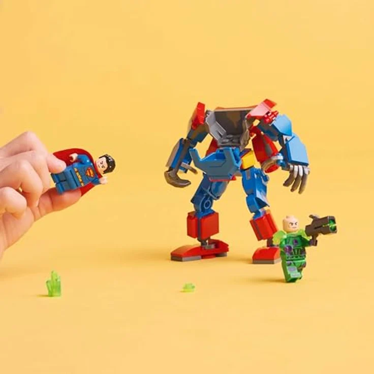 LEGO DC 76302 Superman Mech vs Lex Luthor, 120-teiliges Spielset für Kinder ab 6 Jahren mit beweglichem Superman Mech und Minifiguren – Bild 4