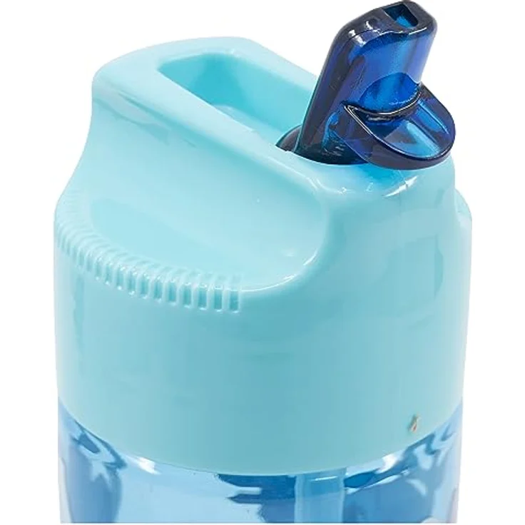Stor Botella Plastico Stitch Palms, wiederverwendbare Kindertrinkflasche aus Ecozen, 430 ml, blau, BPA-frei, auslaufsicher – Bild 3