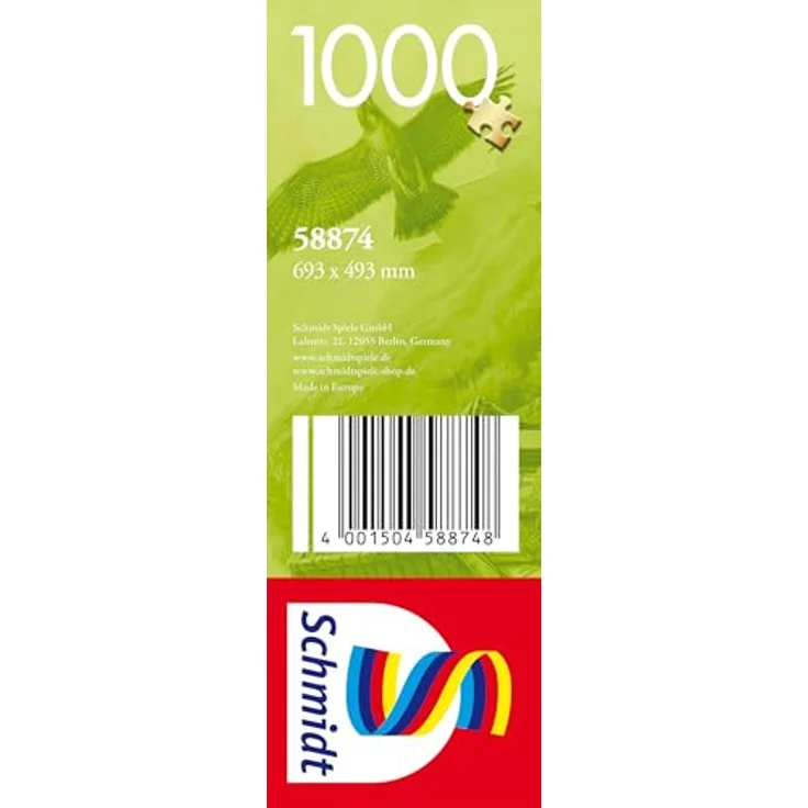 Schmidt Spiele 58874 Dörfchen am Waldesrand, 1000 Teile Puzzle, 69,3 x 49,3 cm, hochwertige Pappe, spiegelnder Mattlack, empfohlen ab 12 Jahren – Bild 2