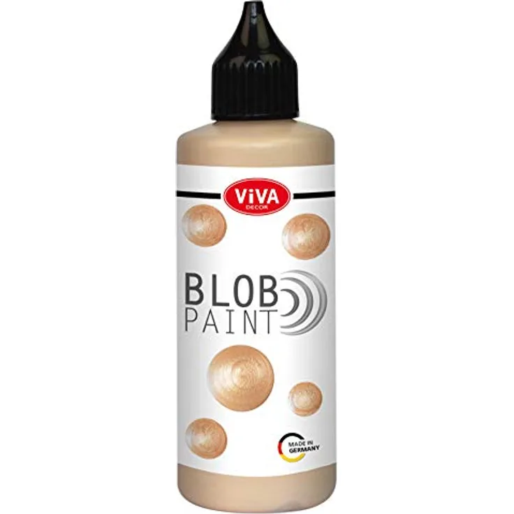 Viva Decor Champagner-Metallic Blob Paint, 90 ml Malfarbe in metallischen und glitzernden Farben