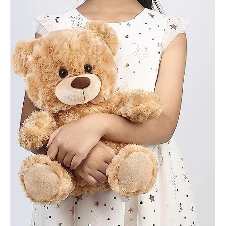 LotFancy Teddybär Plüschtier Kuscheltier 30 cm, Braunbär mit 100% recycelter Füllung, abwaschbar, Geschenk für Kinder und Freundin – Bild 4