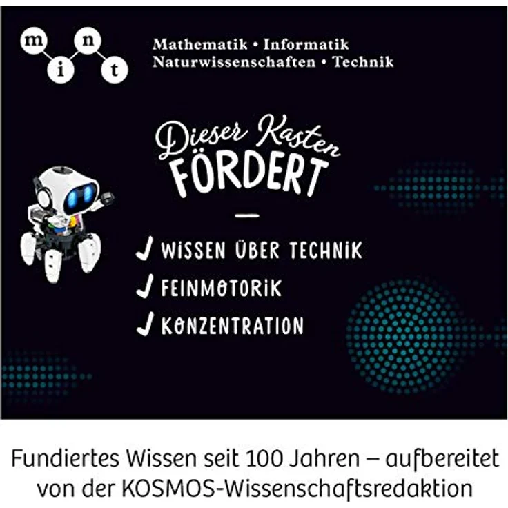 KOSMOS 617127 Chipz - Dein intelligenter Roboter, mit mehrsprachiger Anleitung, für Kinder ab 8 - 14 Jahre, folgt Bewegungen, weicht Hindernissen aus, Licht- und Soundeffekte, Roboter-Spielzeug – Bild 6