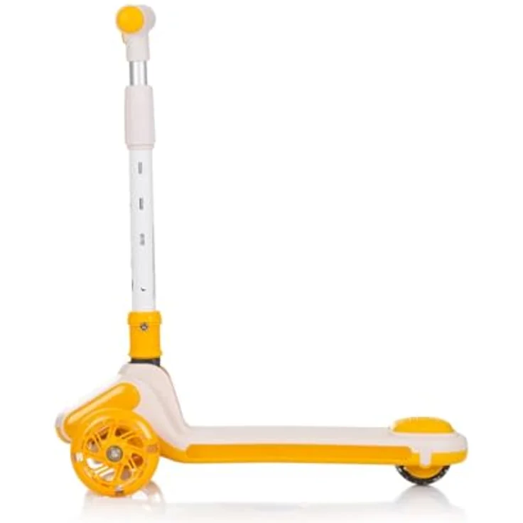 Chipolino Kinderroller Rapido Anti-Rutsch-Griffe, Hinterradbremse, klappbar, LED, gelb – Bild 3