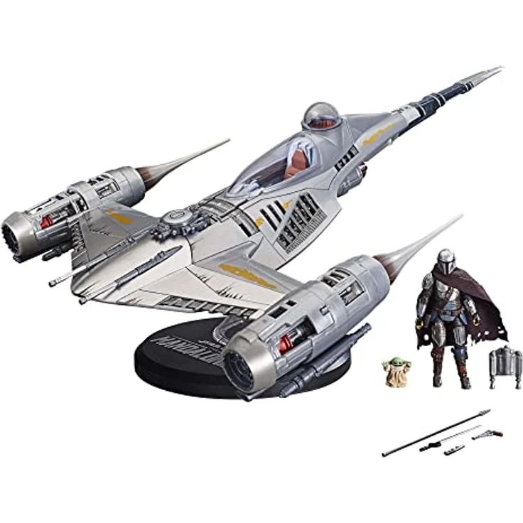 Star Wars The Vintage Collection Mandalorian's N-1 Starfighter, Action-Figur (9,5 cm) mit Zubehör und Flugständer – Bild 1