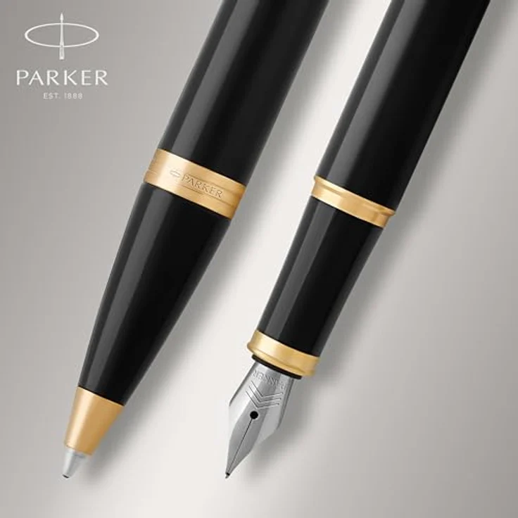 Parker Pen IM Black GT, Schreibstifte-Set mit Edelstahlspitzen, gold und schwarz, 2er Pack in Geschenkbox – Bild 5