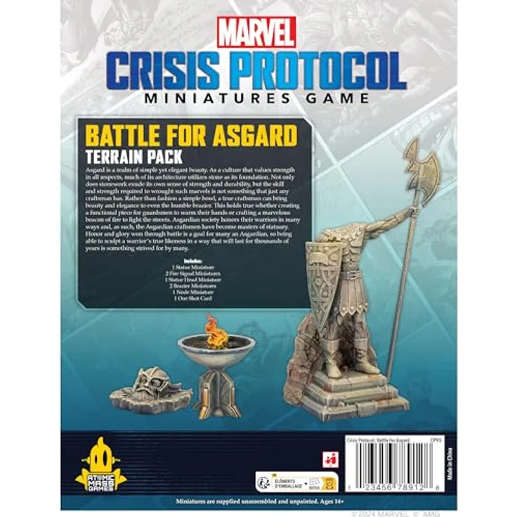 Atomic Mass Games Marvel Crisis Protocol - Battle for Asgard, Geländeset für das Miniaturenspiel mit stimmungsvollen asgardischen Geländeteilen – Bild 2