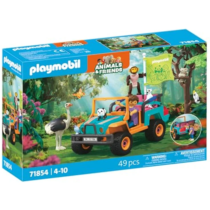 Playmobil Tiere & Freunde - Animals & Friends Off-Road Fahrzeug - Robustes 4x4 Fahrzeug in leuchtenden Farben, inklusive Tiere und Figur – Bild 1