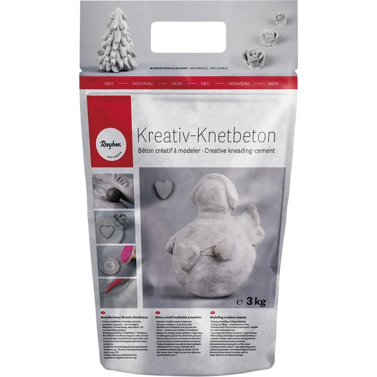 Rayher Modelliermasse Kreativbeton, Frostfest, Wetterfest - Preisvergleich – Bild 1