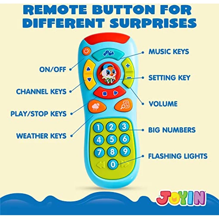 JOYIN Mein Lernen Fernbedienung und Telefon-Bundle mit Musik, Spaß, Smartphone Spielzeug für Baby, Säuglinge, Kinder, Jungen oder Mädchen, Geburtstagsgeschenke – Bild 6