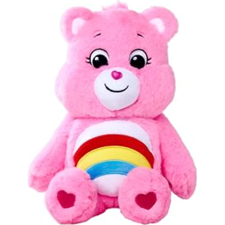 Simba 6305878000 - Glücksbärchi, Hurrabärchi, 35cm, Care Bears Plüschfigur, rosa – Bild 1