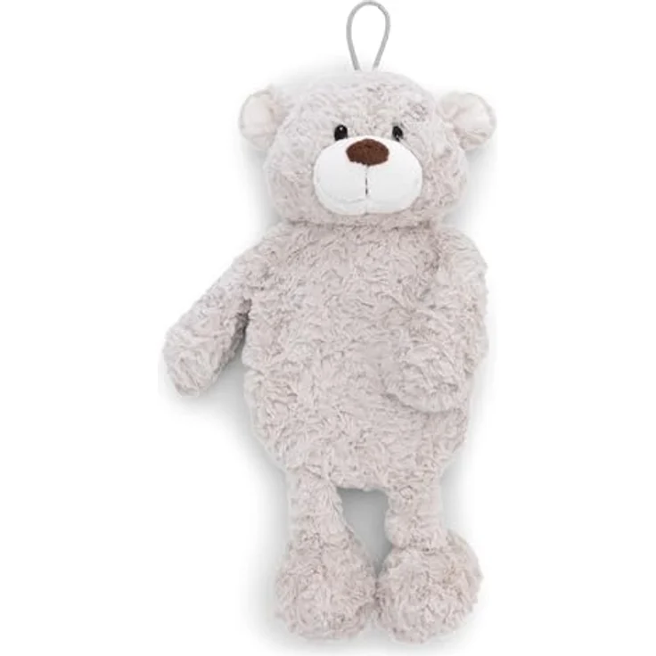 Nici Wärmflasche Classic Bear Finni, 2in1 Kuscheltier & Wärmflasche, 300 ml, zartgraues Plüsch, enthält recyceltes Material – Bild 1