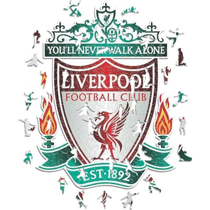 Iconic Puzzles Liverpool Crest Holzpuzzle, Größe L, 500 Teile, in lebendigen Farben – Bild 1