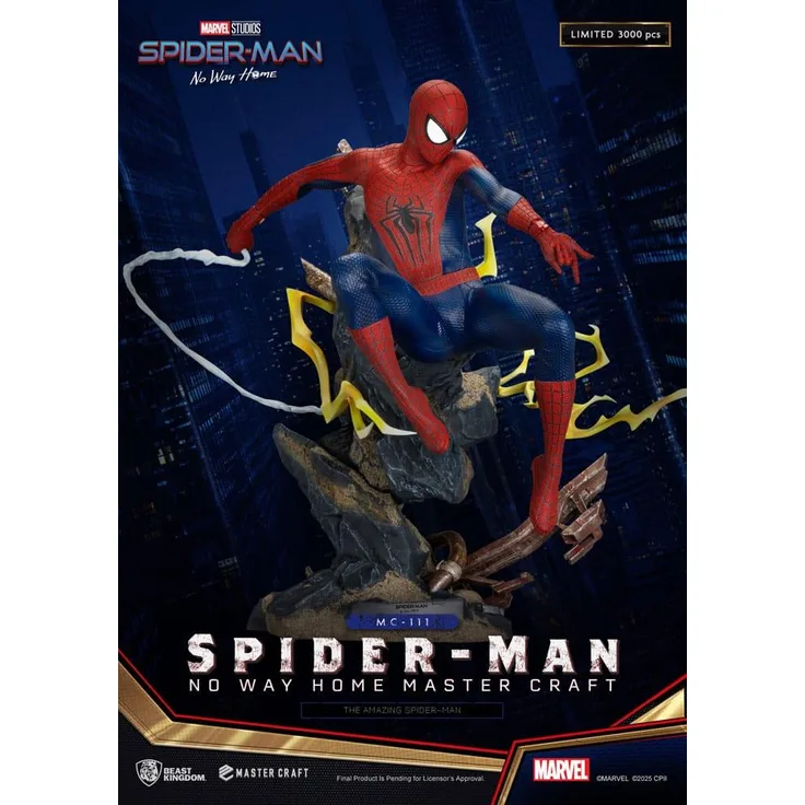 Beast Kingdom Toys Spider-Man: No Way Home Master Craft Statue, limitierte Polystone Figur, 35 cm, limitiert auf 3000 Stück