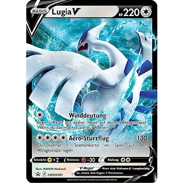Pokémon-Sammelkartenspiel: Spezial-Kollektion Zenit der Könige: Icognito-V & Lugia-V (2 geprägte holografische Promokarten, 1 überdimensionale Promokarte & 5 Boosterpacks) – Bild 5