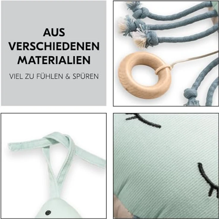 Hauck Spieluhr Cuddle N Sleep, Jellyfish Spieluhr mit mechanischem Spielwerk und waschbarer Funktion – Bild 6