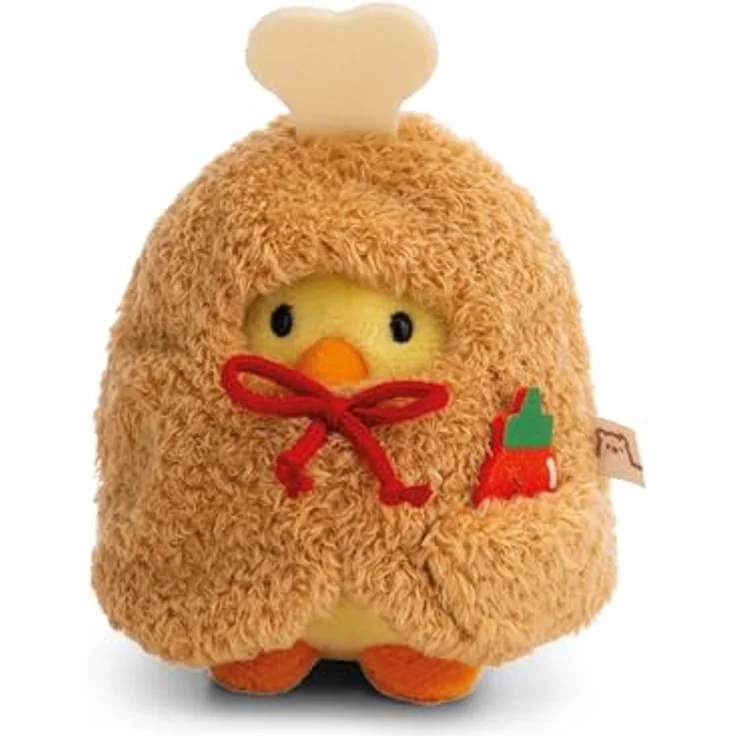 Nici Kuscheltier mymochi, Set Küken Tschieps 8 cm mit Chilisoße und Hähnchenkeulekostüm, zitronengelb – Bild 2