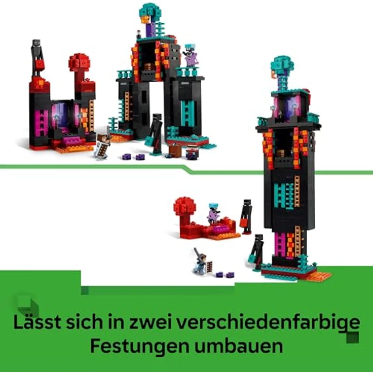 LEGO Minecraft 21279 Der Enderman-Turm, Modularer Bausatz mit 4 Figuren, 867 Teile, Mehrfarbig – Bild 3