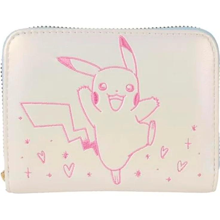 Loungefly Pokémon Pikachu Geldbörse, Kunstleder mit umlaufendem Reißverschluss, 4 Kartenfächer, lizenziertes Pokémon-Produkt