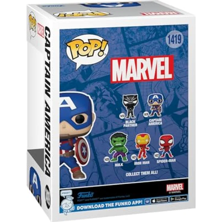 Funko Pop! Marvel: Captain America Vinyl-Sammelfigur, 9,5 cm, Premium Vinyl, Geschenkidee für Marvel Comics Fans – Bild 3