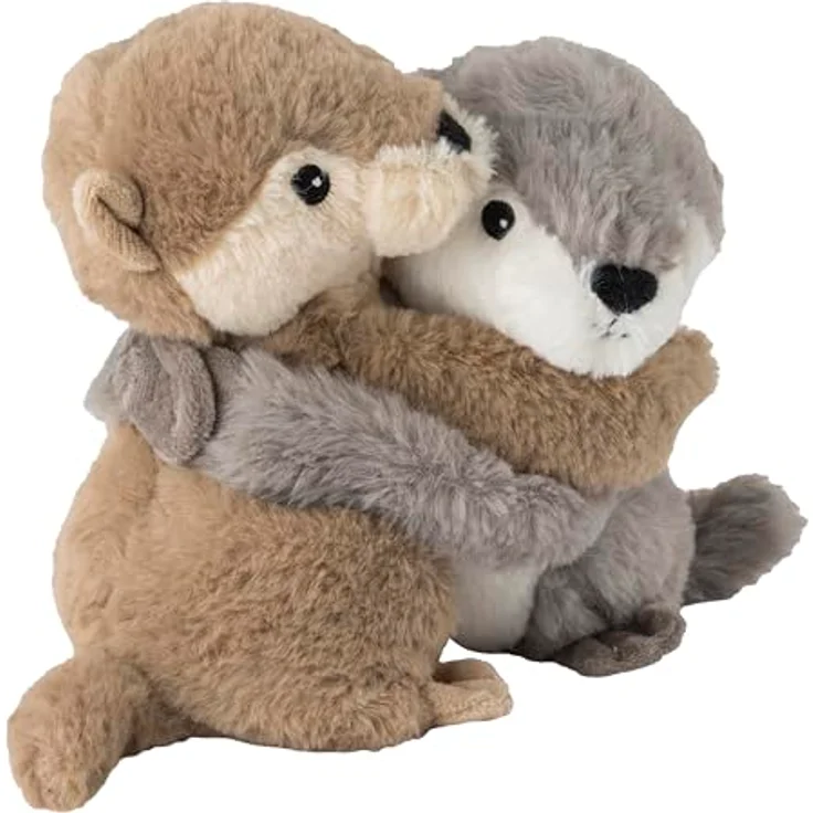 Warmies® Kuschelfreunde Otter 2er Set Wärmekissen/Stofftier Hirse Lavendelfüllung 16cm 500g, Otter Optik – Bild 3