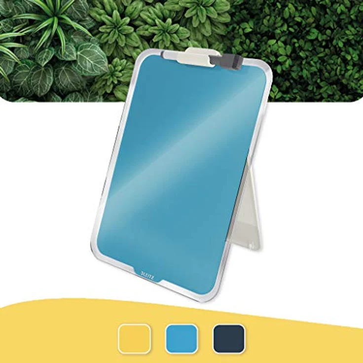 Leitz Desktop-Notizboard mit Glasoberfläche, Sanftes Blau, Cosy-Serie, 39470061 – Bild 2