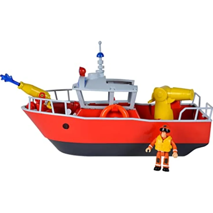 Simba - Feuerwehrmann Sam Titan Feuerwehrboot 32 cm mit Sam Actionfigur ab 3 Jahren – Bild 3