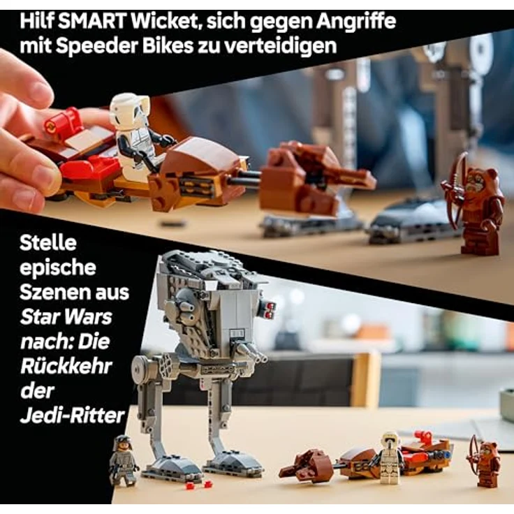 LEGO Star Wars 75424 SMART Play: AT-ST Angriff auf Endor, interaktives Spielzeug mit 2 SMART Tags und Wicket Minifigur, Geschenk für ab 8 Jahre – Bild 3