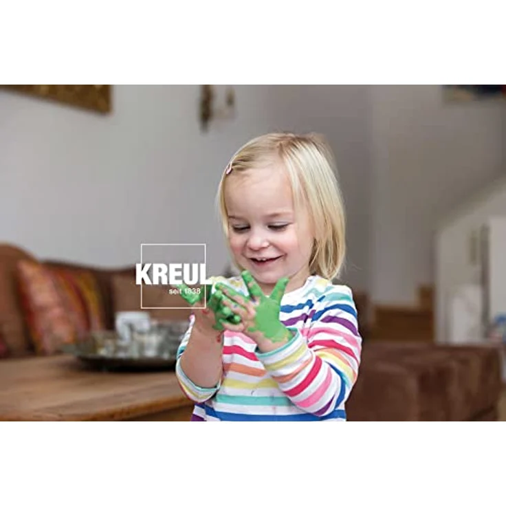 KREUL MUCKI Fingerfarbe blau, 150 ml, dermatologisch getestet, vegan und gut auswaschbar – Bild 7