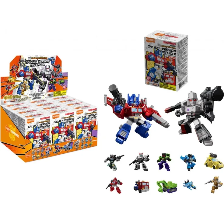 Dickie Blokees Figur Transformers Defender 01, Bausatz bewegliche Figur, 14 bewegliche Punkte, ab 8 Jahren, zufällige Auswahl