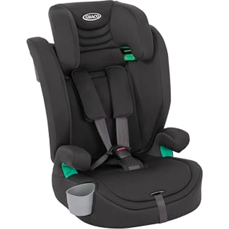 Graco Kindersitz Eldura mit Getränkehalter, ab 15 Monate - 12 Jahre, Midnight