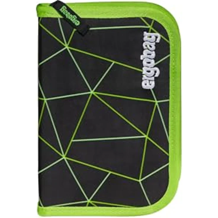 Ergobag Federmäppchen Set 22-teilig mit Lyra Buntstiften, Stundenplan-Fach und Kleingeld Fach, Lineal CyBär Race - Schwarz – Bild 1