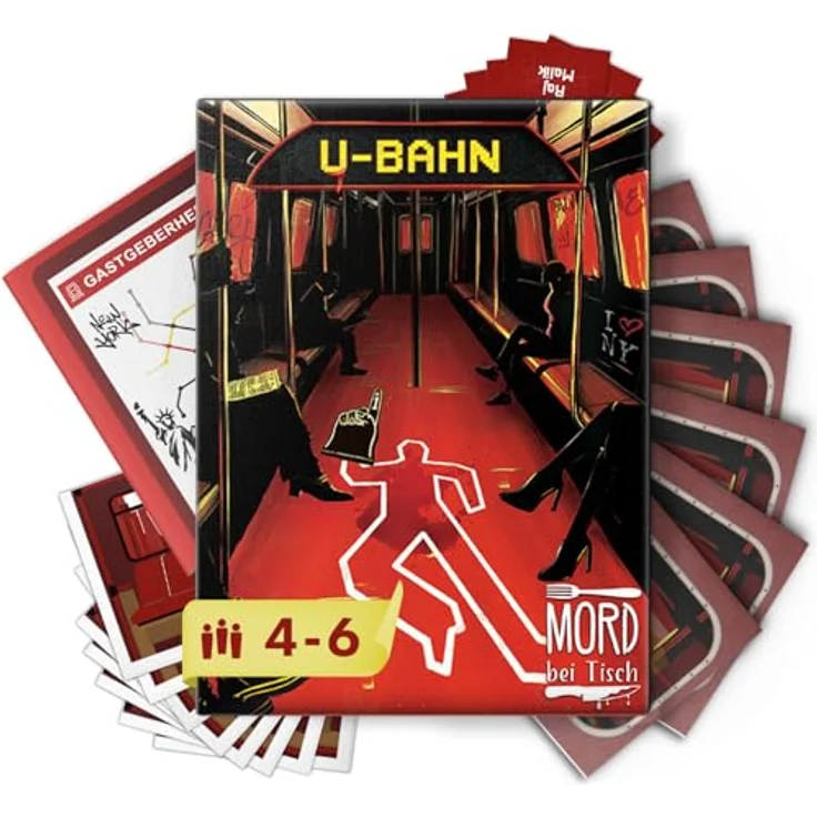 Mord bei Tisch Krimidinner "Der U-Bahn Fall", interaktives Spiel für 4-6 Personen, ab 16 Jahren, für 2,5-4 Stunden Spannung und Spaß – Bild 1