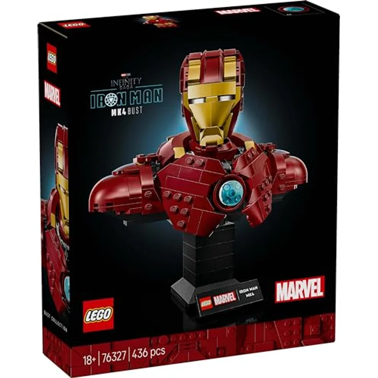 LEGO Marvel 76327, Iron Man MK4 Büste, 436-teilig, 17 cm hoch, für Erwachsene – Bild 9