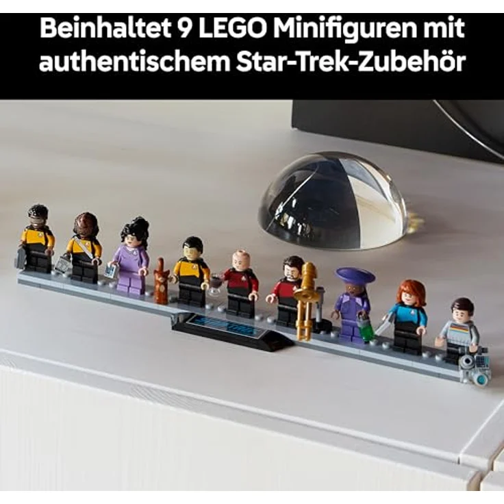 LEGO Icons Star Trek: U.S.S. Enterprise NCC-1701-D, Bauset für Erwachsene mit 2 Shuttlepods, 9 Minifiguren inklusive Picard & Riker, digitale Bauanleitung - 10356 – Bild 5